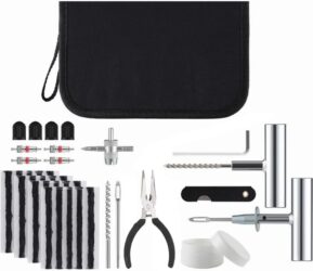 37-Piece Set, Heavy Duty Puncture Repair Tool for Cars, Trucks, Motorcycles, RVs, Tractors