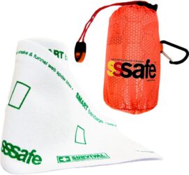 SSSAFE SMART Snake Bite Compression Bandage with Tension Indicators specifically designed in collaboration with SSSAFE Pty Ltd for Australian Venomous Snake and Funnel Webbed Spider Bite First Aid
