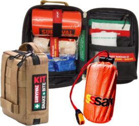 SSSAFE SURVIVAL Snake Bite Kit designed in collaboration with SSSAFE Pty Ltd for Australian Venomous Snake and Spider Bite First Aid